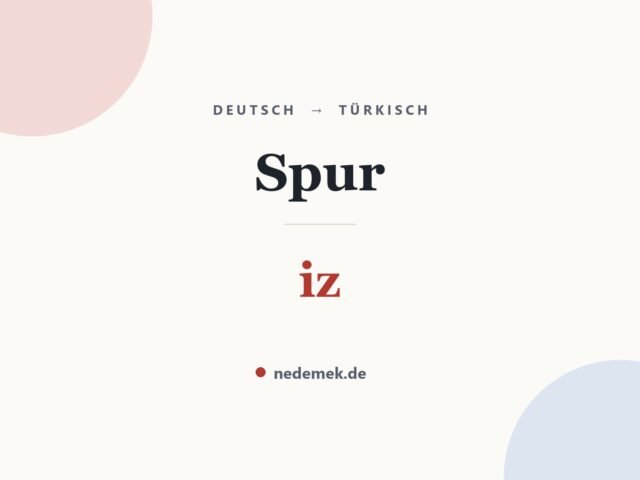 Spur auf Türkisch: iz