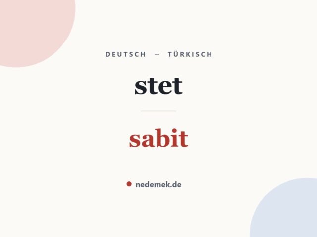 stet auf Türkisch: sabit