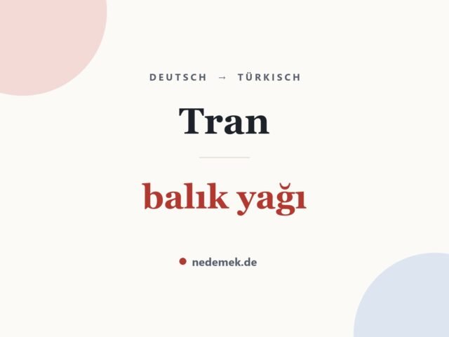 Tran auf Türkisch: balık yağı
