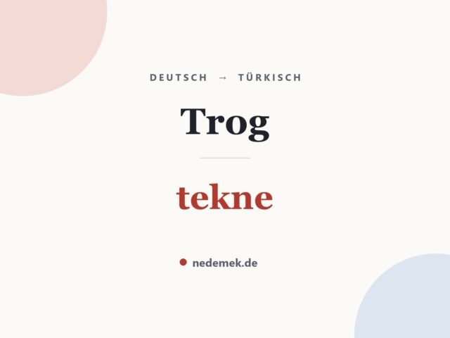 Trog auf Türkisch: tekne
