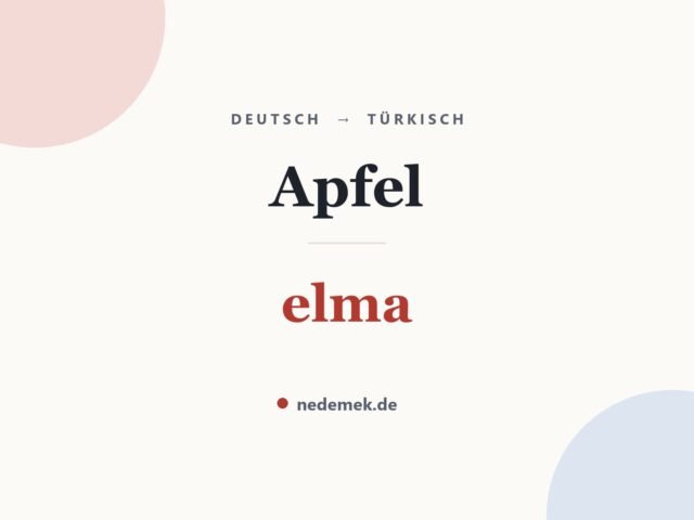 Apfel auf Türkisch: elma