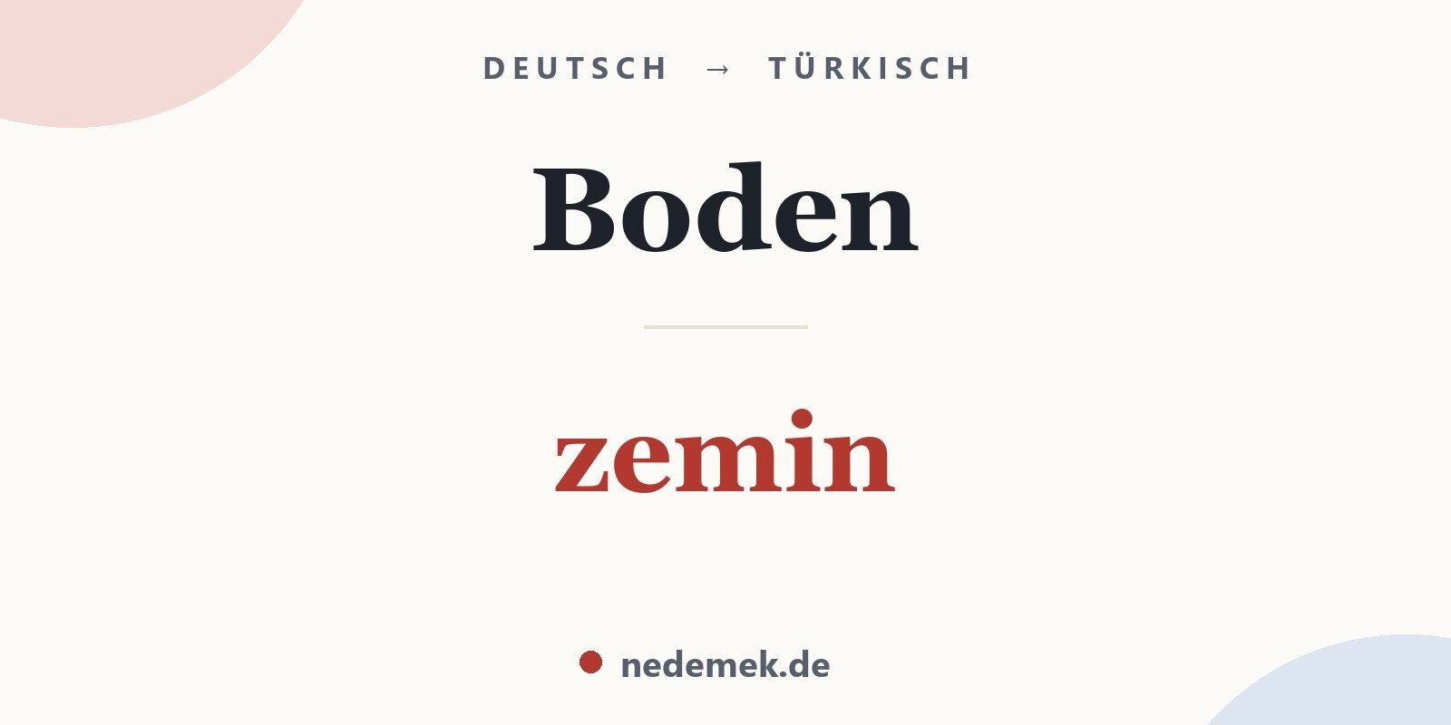 Boden auf Türkisch: zemin