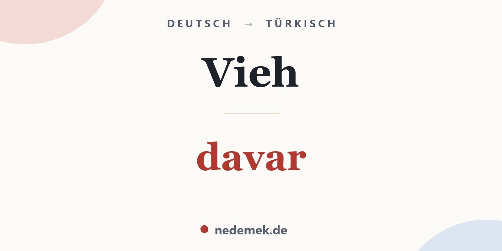 Vieh auf Türkisch: davar