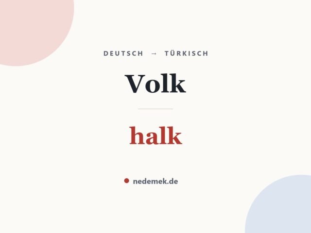 Volk auf Türkisch: halk