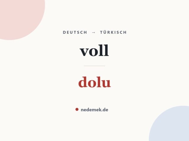 voll auf Türkisch: dolu