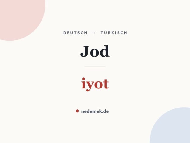 Jod auf Türkisch: iyot