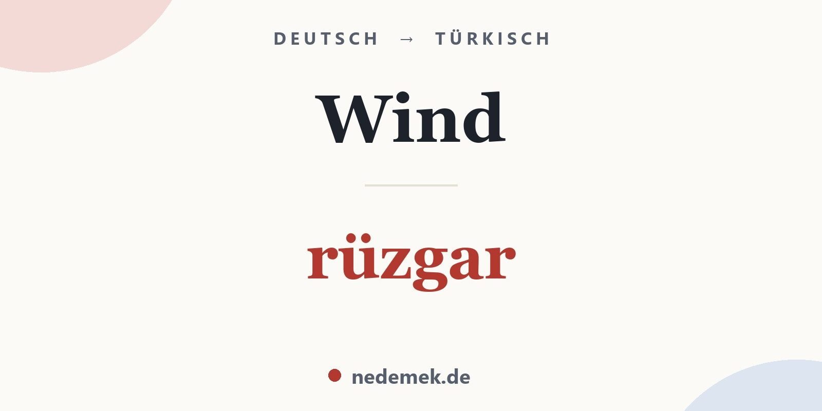 Wind auf Türkisch: rüzgar