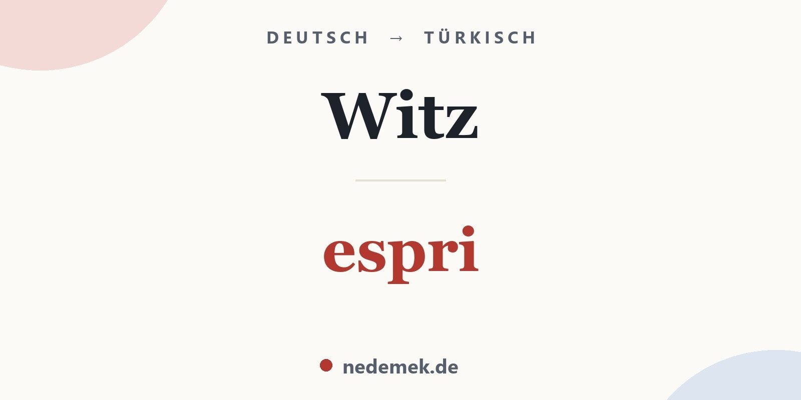 Witz auf Türkisch: espri