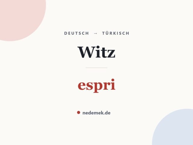 Witz auf Türkisch: espri