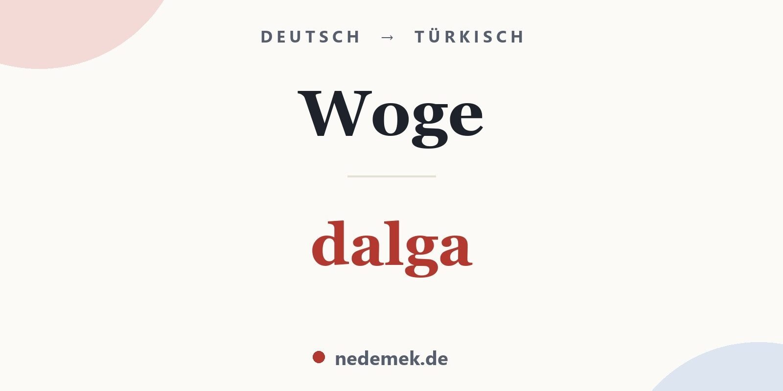 Woge auf Türkisch: dalga