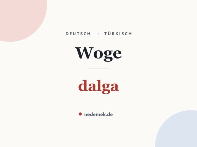 Woge auf Türkisch: dalga