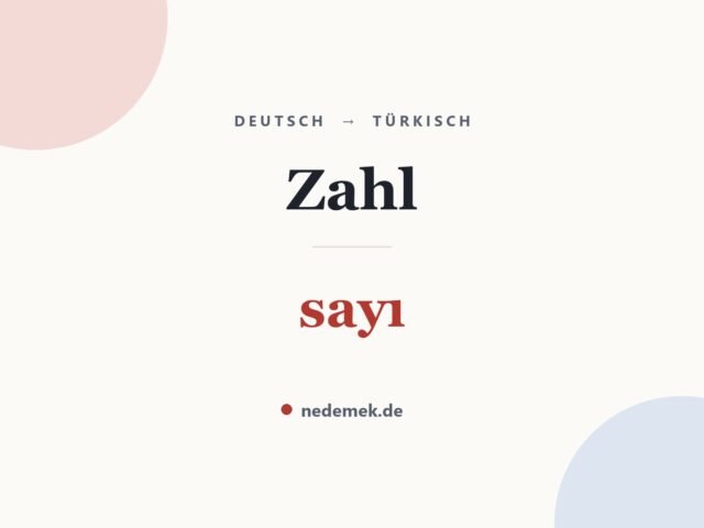 Zahl auf Türkisch: sayı