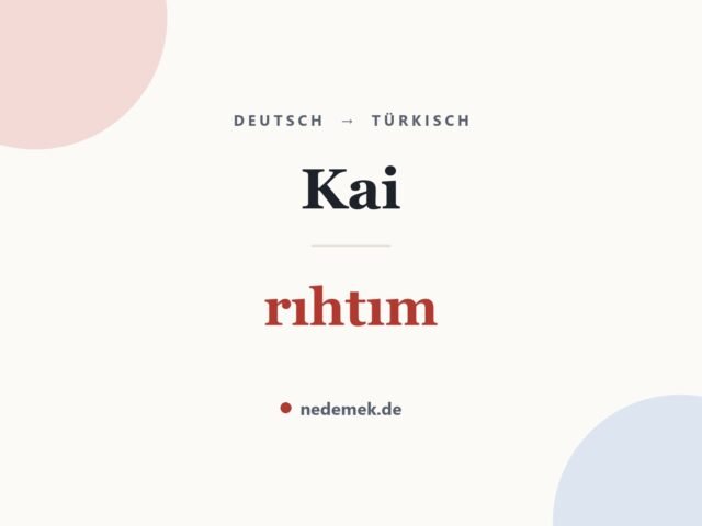 Kai auf Türkisch: rıhtım