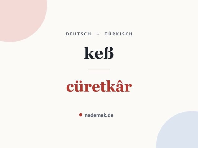 keß auf Türkisch: cüretkâr