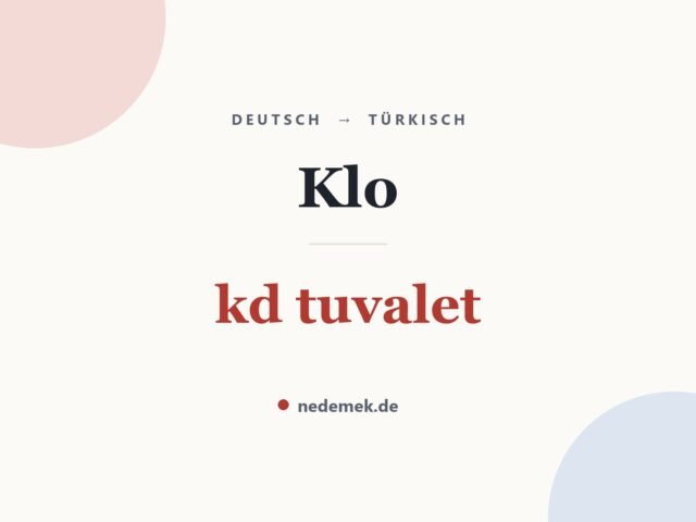 Klo auf Türkisch: kd tuvalet