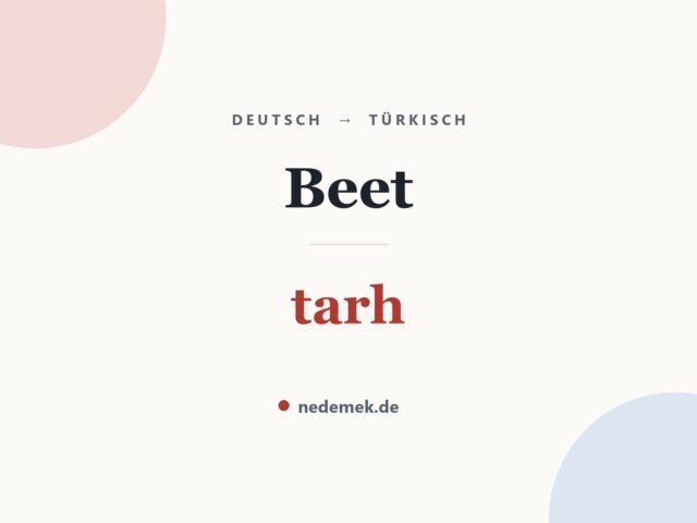 Beet auf Türkisch: tarh