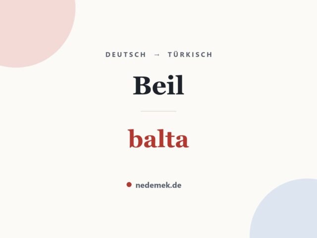 Beil auf Türkisch: balta