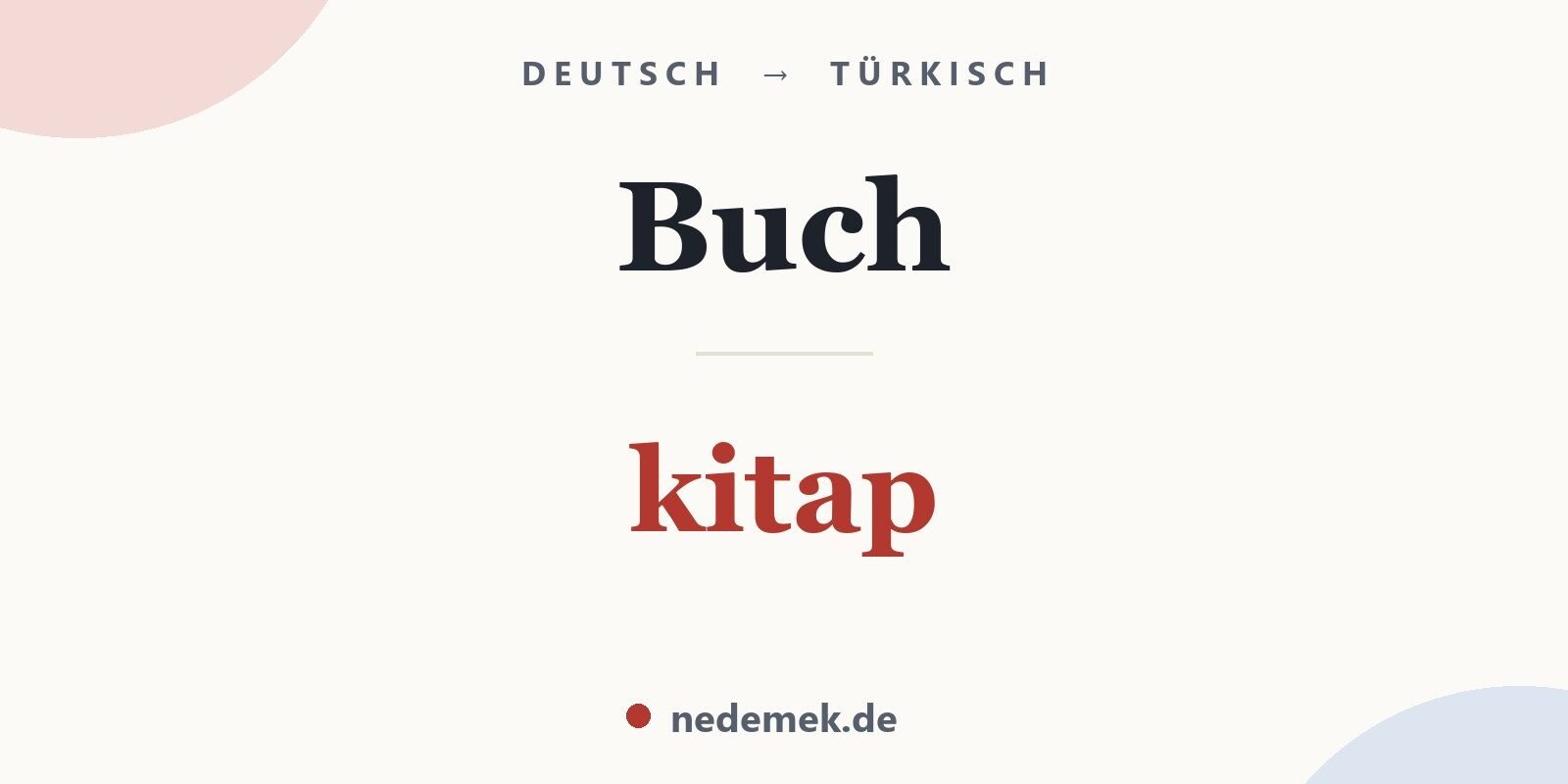 Buch auf Türkisch: kitap