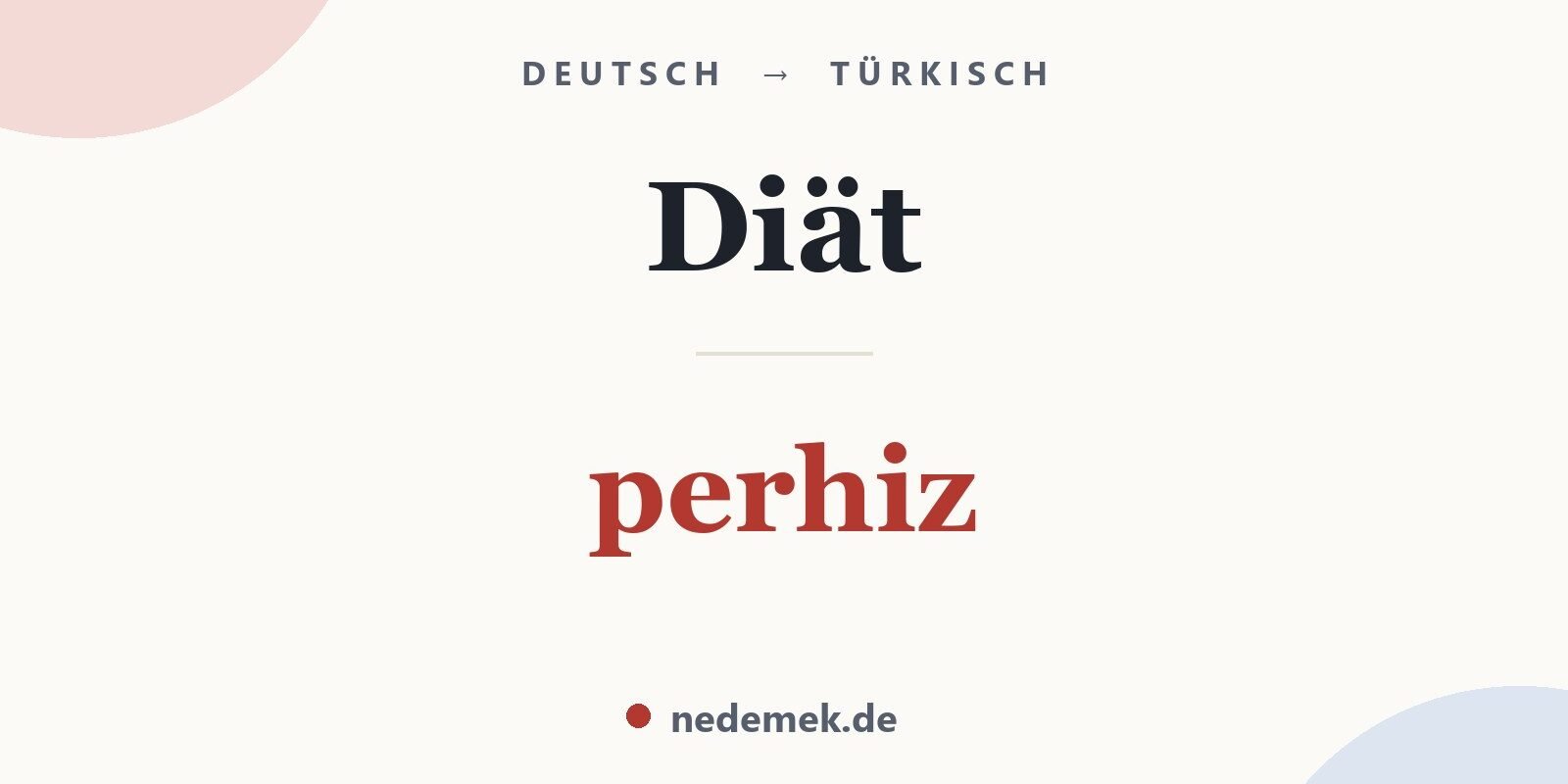 Diät auf Türkisch: perhiz