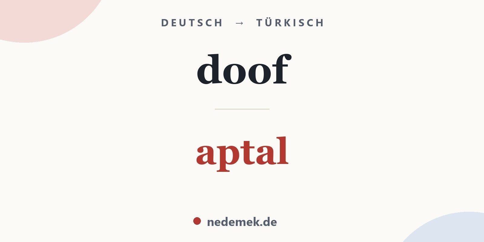 doof auf Türkisch: aptal