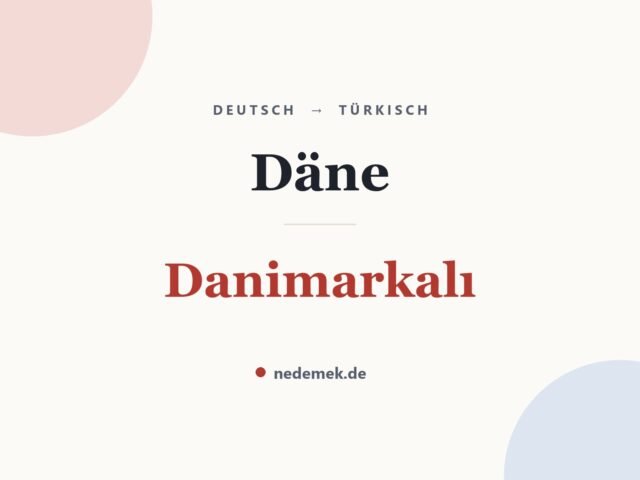 Däne auf Türkisch: Danimarkalı