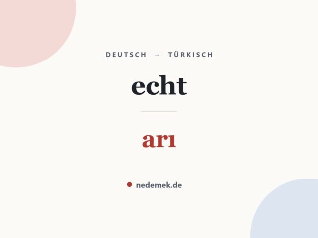 echt auf Türkisch: arı