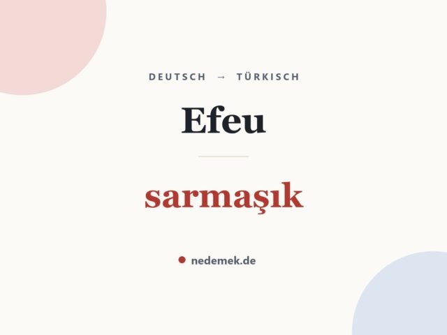 Efeu auf Türkisch: sarmaşık