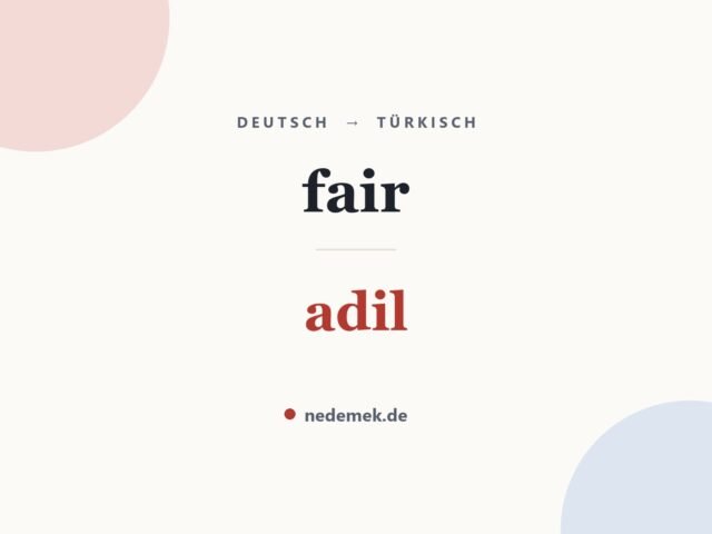 fair auf Türkisch: adil