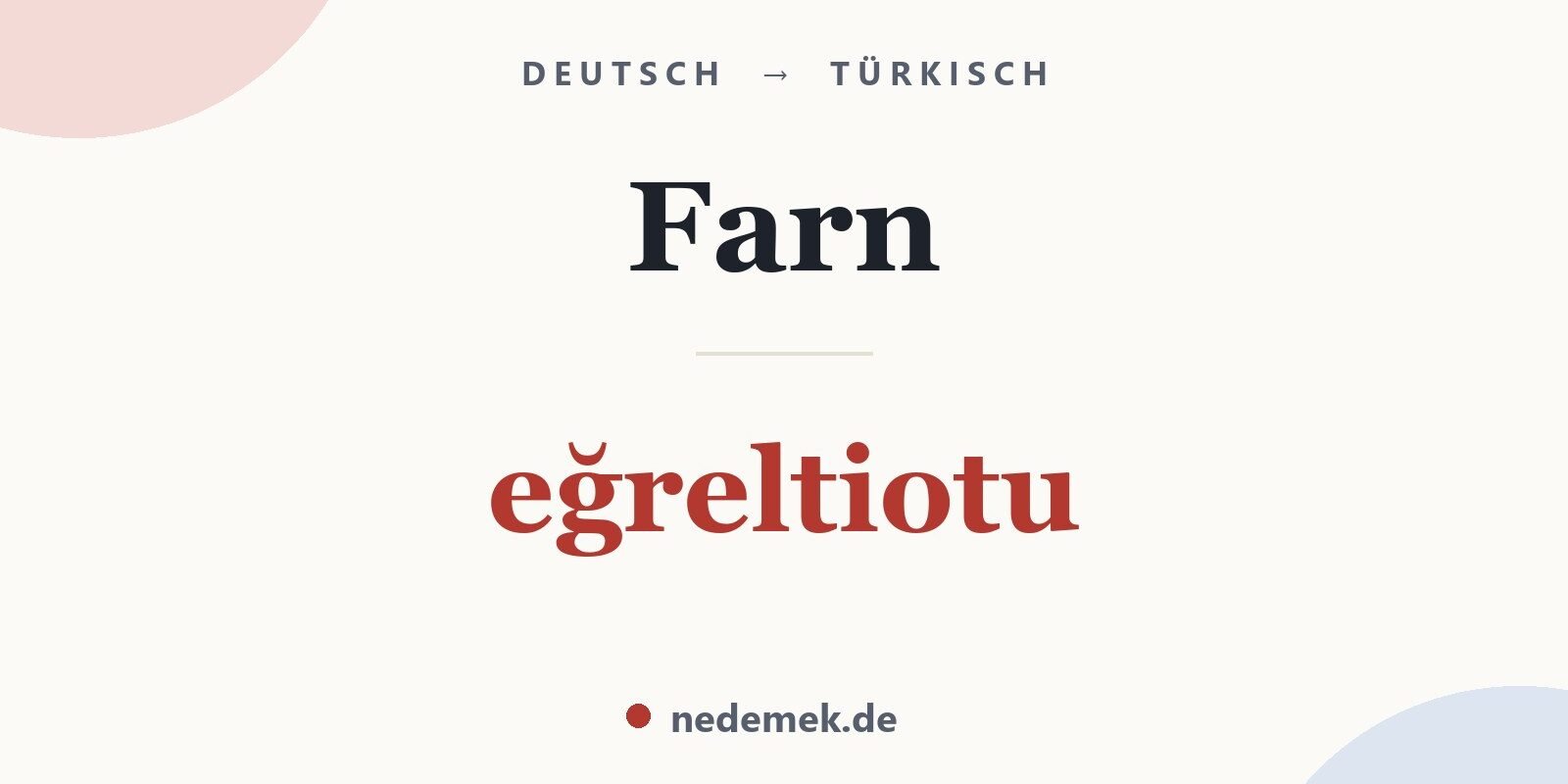 Farn auf Türkisch: eğreltiotu