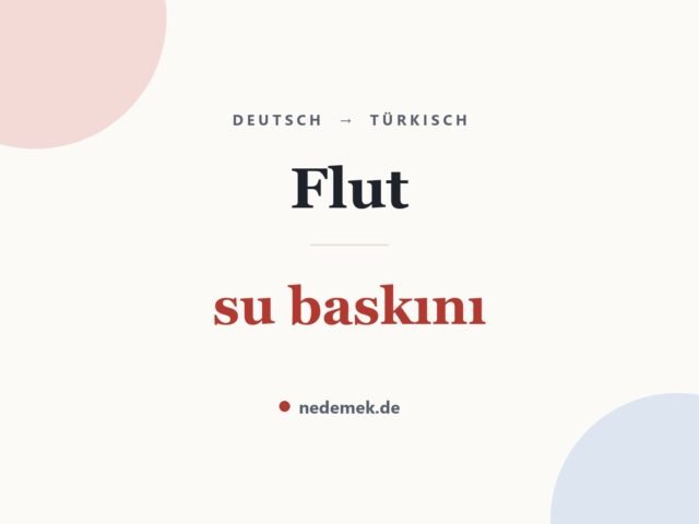 Flut auf Türkisch: su baskını