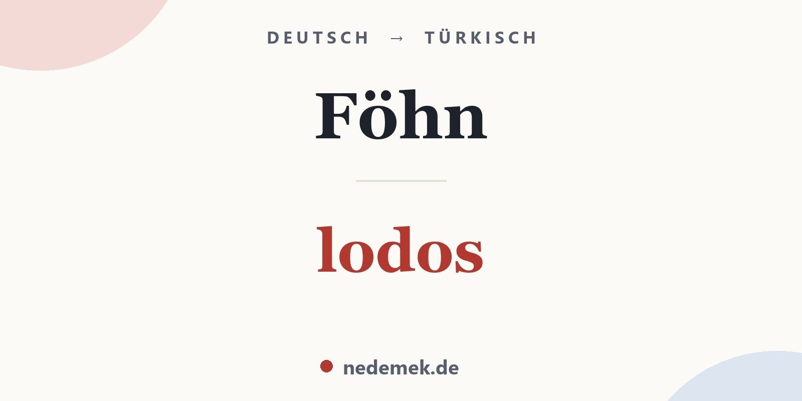 Föhn auf Türkisch: lodos