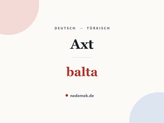 Axt auf Türkisch: balta