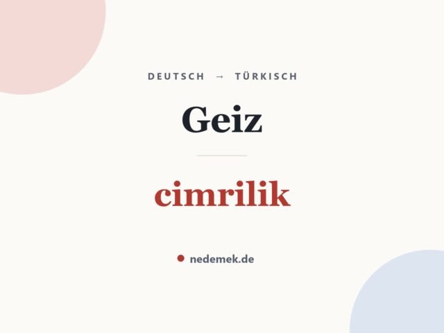 Geiz auf Türkisch: cimrilik