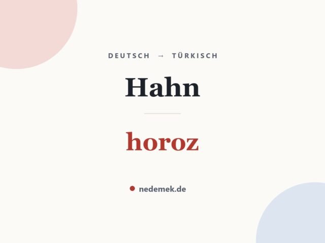 Hahn auf Türkisch: horoz