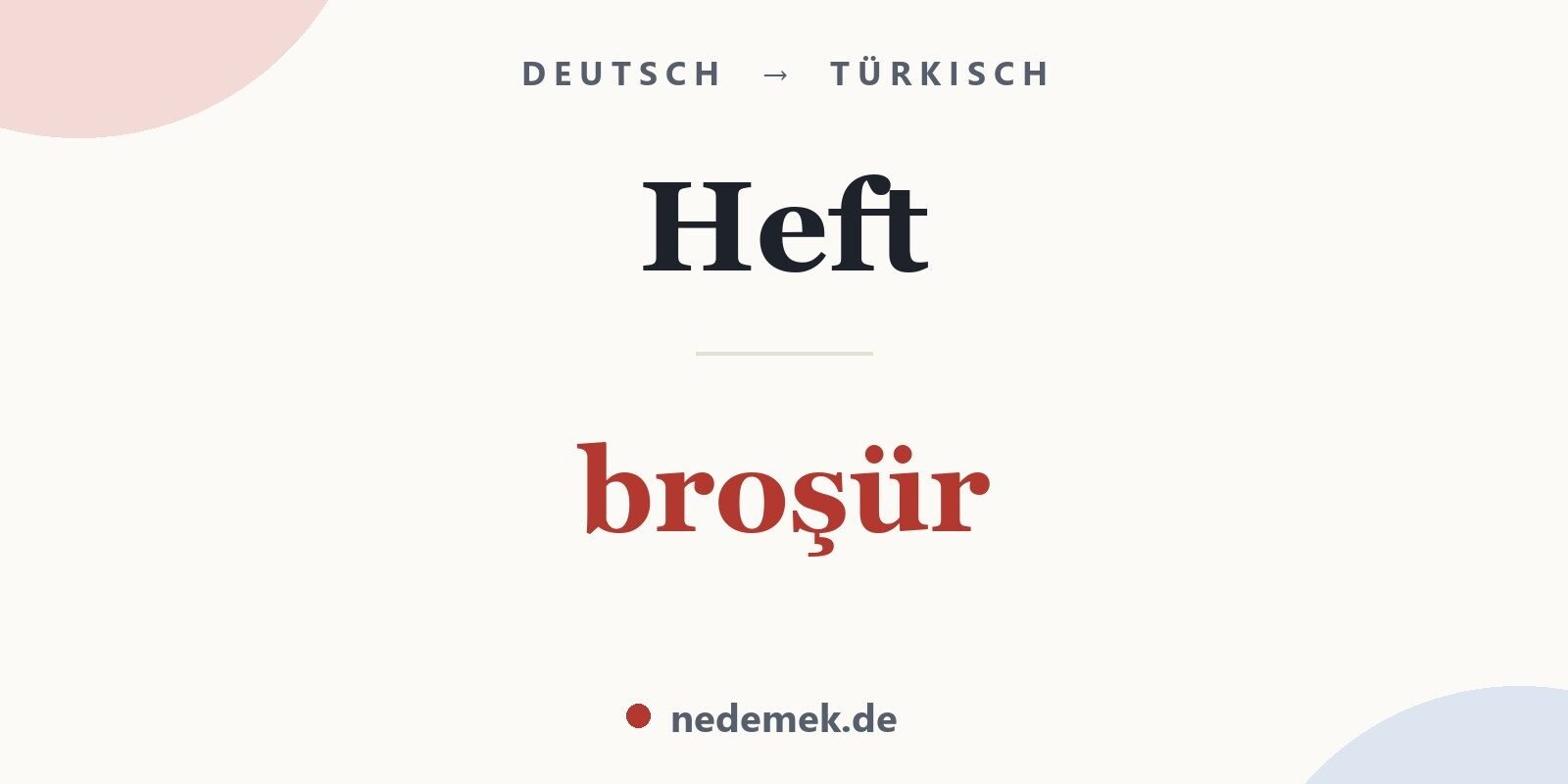 Heft auf Türkisch: broşür