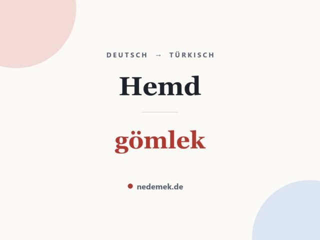 Hemd auf Türkisch: gömlek