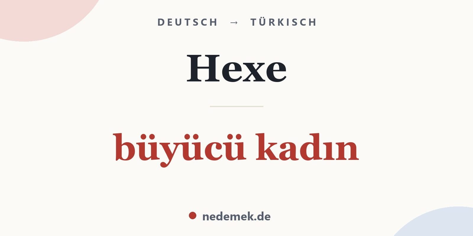 Hexe auf Türkisch: büyücü kadın