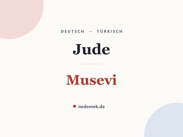 Jude auf Türkisch: Musevi