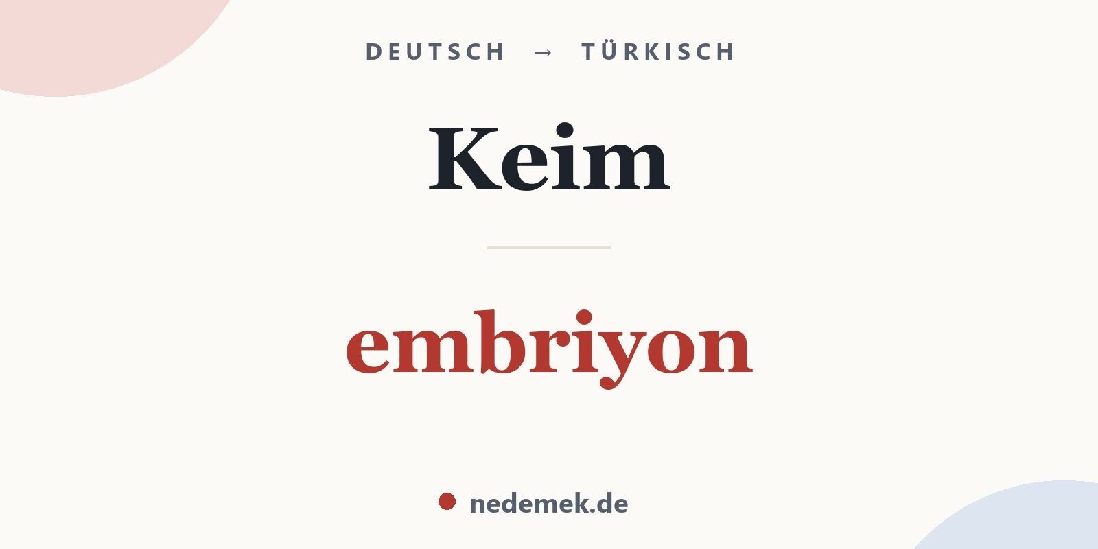 Keim auf Türkisch: embriyon