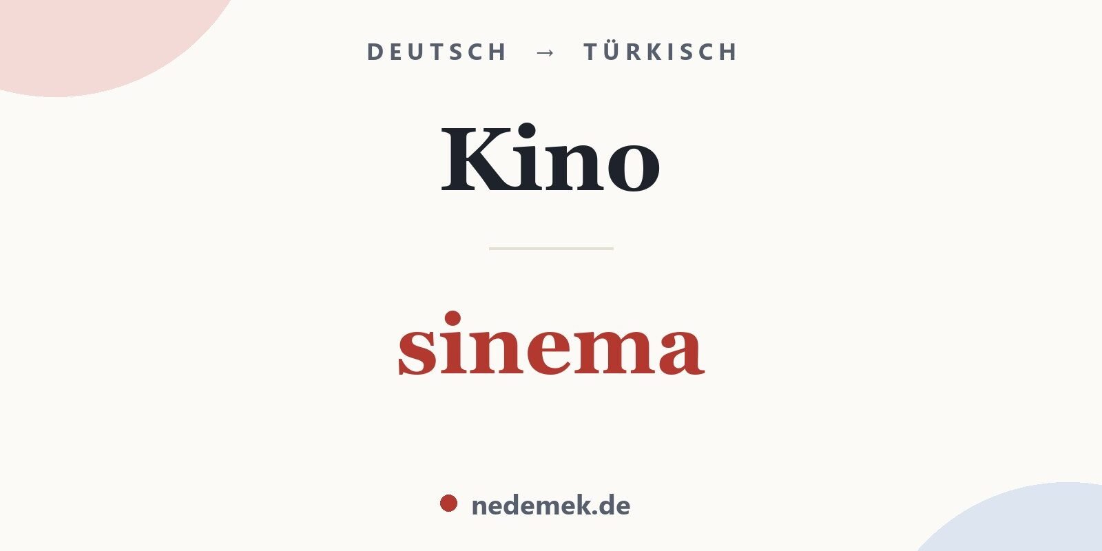 Kino auf Türkisch: sinema