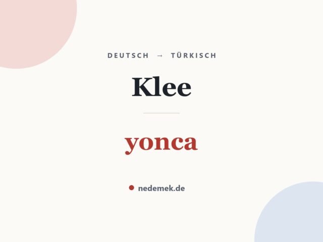Klee auf Türkisch: yonca