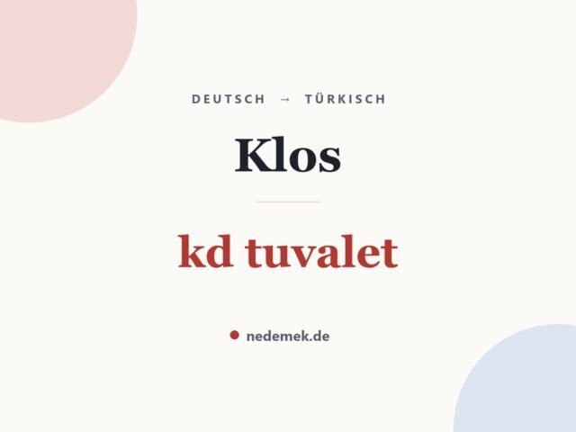Klos auf Türkisch: kd tuvalet