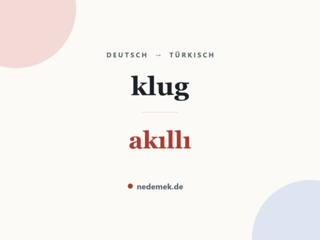 klug auf Türkisch: akıllı