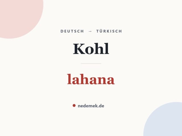 Kohl auf Türkisch: lahana