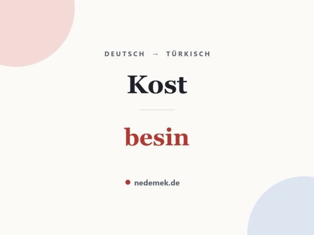 Kost auf Türkisch: besin