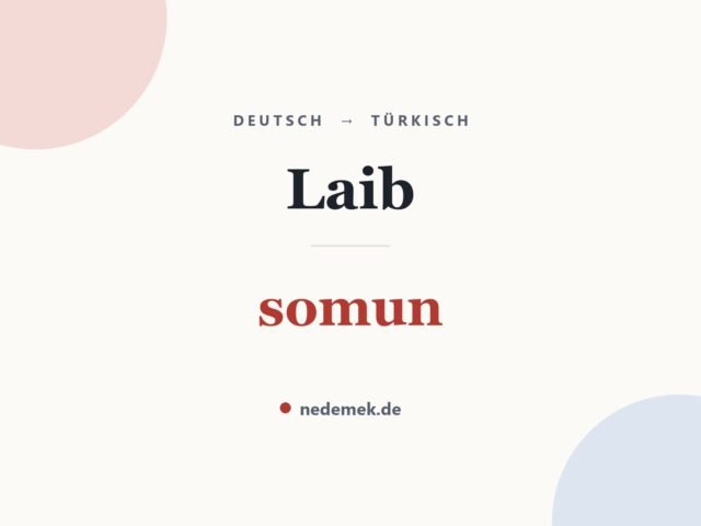 Laib auf Türkisch: somun