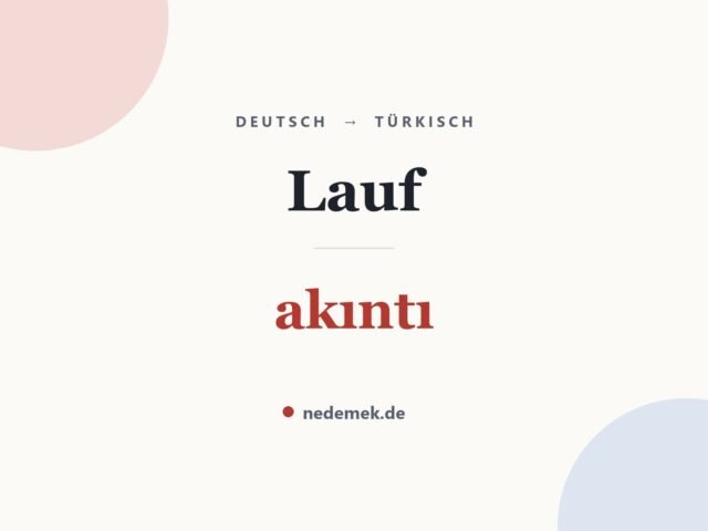 Lauf auf Türkisch: akıntı