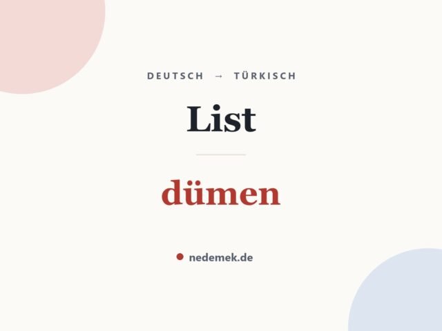 List auf Türkisch: dümen