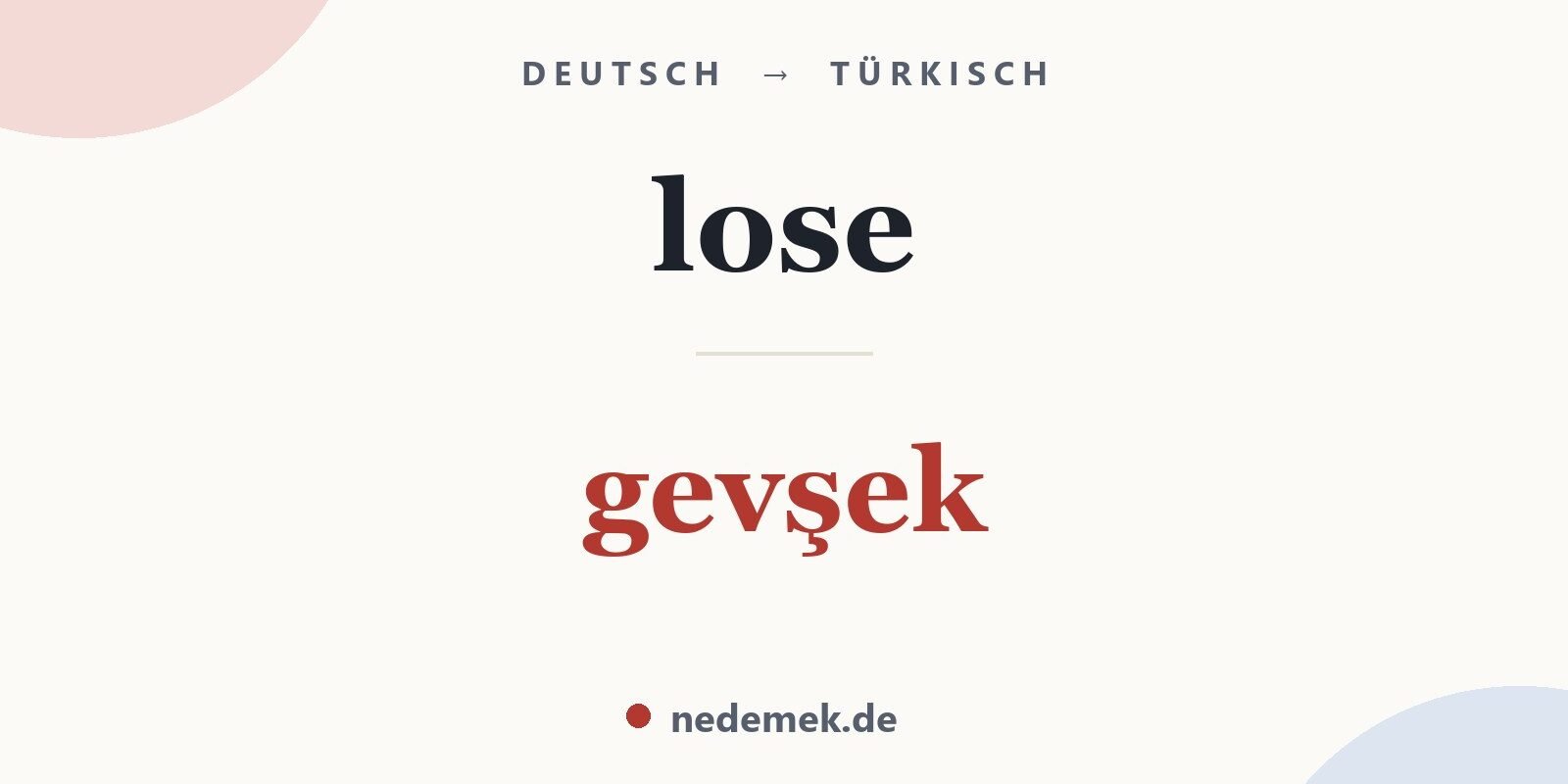 lose auf Türkisch: gevşek