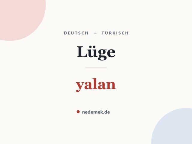 Lüge auf Türkisch: yalan
